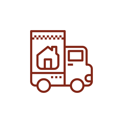 Relocation Line Icon Red Relocation Line Icon Red