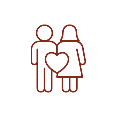 Family Line Icon Red Family Line Icon Red